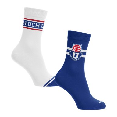 CALCETINES ALGODON PACK 2 UNIVERSIDAD DE CHILE C3 TOP - 1