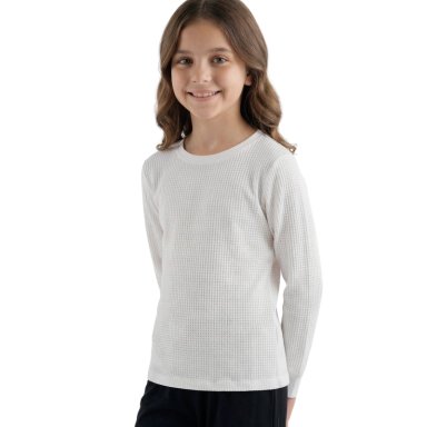 CAMISETAS BLANCAS PACK 2 MANGA LARGA NIÑA C1 TOP - 2