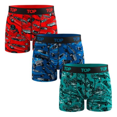 BOXER MEDIO ALGODON PACK 3 MOTORES C3 TOP - 1