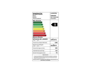 LAVADORA AUTOMATICA SAMSUNG WA17CG6441BWZS 17 KG/ BLANCO (NUEVO CAJA DAÑADA) - 8