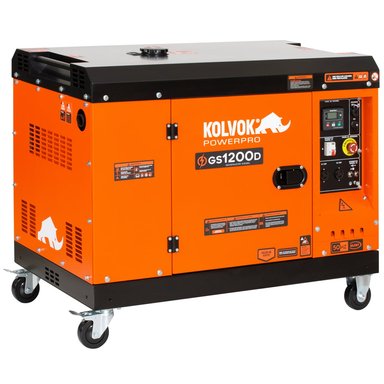 GENERADOR MONOFÁSICO KOLVOK GS1200D 12KVA DIESEL - 1