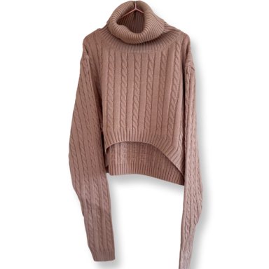 CHALECO CROP TOP BEIGE MUJER - 3