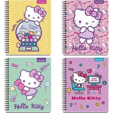 PACK X 10 CUADERNOS UNIVERSITARIOS PROARTE 100 HOJAS CUADRICULADOS HELLO KITTY - 1