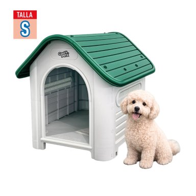 CASA PERRO CP002 COOL PETS PEQUEÑA TECHO VERDE 75X59X66 CM - 3