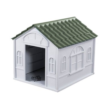 CASA PERRO CP005 COOL PETS PEQUEÑO TECHO VERDE 76X65X63 CM - 1