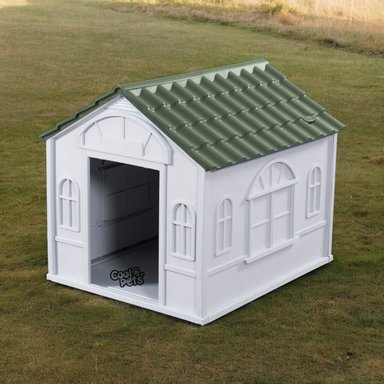 CASA PERRO CP005 COOL PETS PEQUEÑO TECHO VERDE 76X65X63 CM - 3