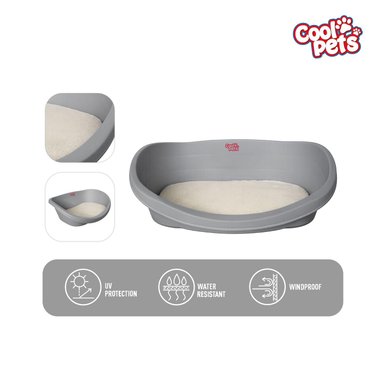 CAMA PERROS GATOS CP010 COOL PETS PLASTICA XL CON COJIN 100X66X31 CM - 4