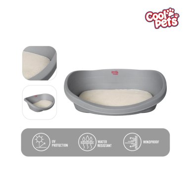 CAMA PERROS GATOS CP014 COOL PETS PLASTICA S CON COJIN 49X34X23 CM - 6
