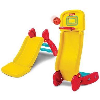 2 EN 1 FISHER PRICE ARO DE BALONCESTO Y RESBALÍN - 1