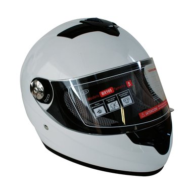 CASCO COMPLETO INTEGRAL CON VENTILACION TALLA M COLOR BLANCO - 3