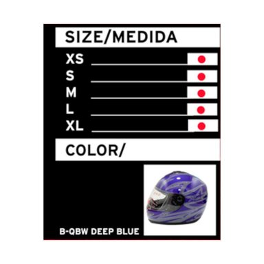 CASCO FULL FACE BX190 TALLA M COLOR DEEP BLUE CERTIFICADO - 6