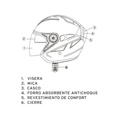 CASCO FULL FACE BX529 TALLA M SILVER CERTIFICADO ECE | BEX - 6