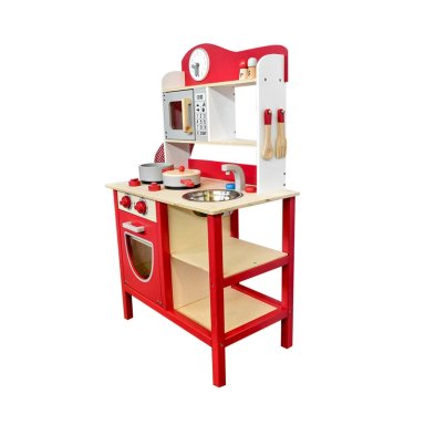 COCINA DE MADERA GAMEPOWER COC003 ROJO ROJA + ACCESORIOS 54X30X90 CM - 3