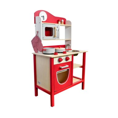 COCINA DE MADERA GAMEPOWER COC003 ROJO ROJA + ACCESORIOS 54X30X90 CM - 4