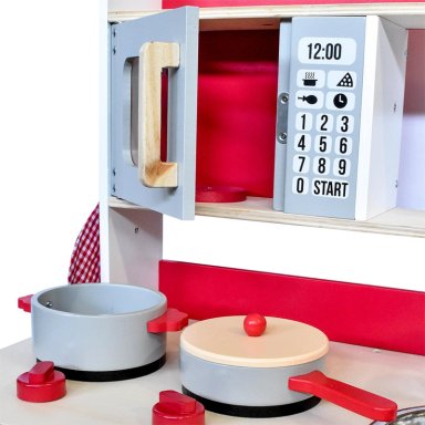 COCINA DE MADERA GAMEPOWER COC003 ROJO ROJA + ACCESORIOS 54X30X90 CM - 6