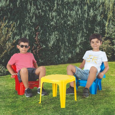 MESA Y DOS SILLAS DOLU DL3007 MULTICOLOR INFANTIL - 3