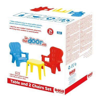 MESA Y DOS SILLAS DOLU DL3007 MULTICOLOR INFANTIL - 4