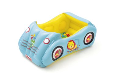 PISCINA DE PELOTAS INFLABLE FISHER PRICE AUTO DE CARRERA - 1