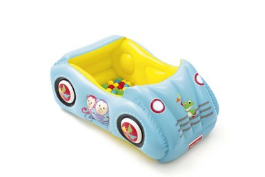 PISCINA DE PELOTAS INFLABLE FISHER PRICE AUTO DE CARRERA - 2