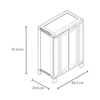 GABINETE RIMAX RX12282 ROSA MULTIUSO 66.5X39X91 STARPLAST - 3