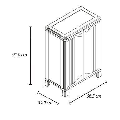 GABINETE RIMAX RX12282 ROSA MULTIUSO 66.5X39X91 STARPLAST - 5