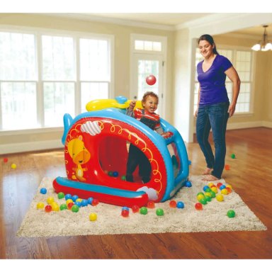 PISCINA HELICOPTERO INFLABLE CON PELOTAS FISHER PRICE - 2