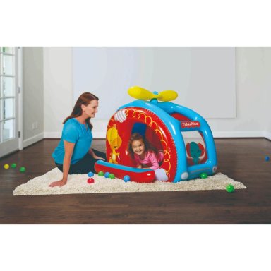 PISCINA HELICOPTERO INFLABLE CON PELOTAS FISHER PRICE - 4