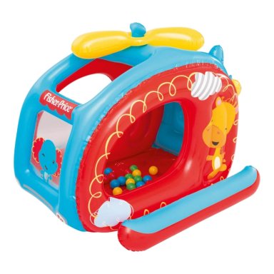 PISCINA HELICOPTERO INFLABLE CON PELOTAS FISHER PRICE - 5