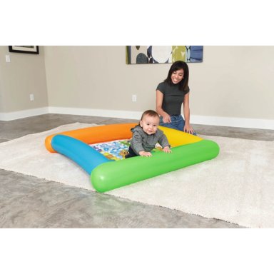 ALFOMBRA INFLABLE ANTIGOLPE BEBE  132X132X23 CMS BESTWAY - 6