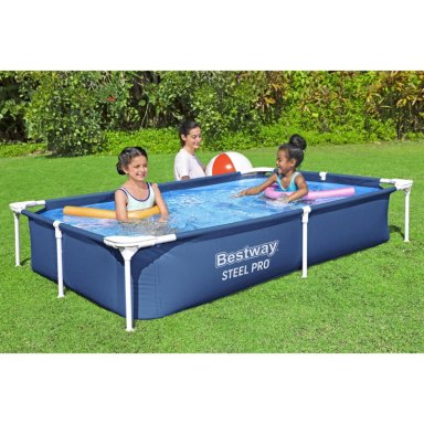 PISCINA BESTWAY RECTANGULAR STEEL PRO 2.21MX1.50MX43CM AZUL - 3