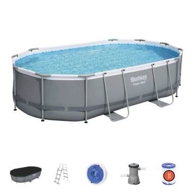 PISCINA BESTWAY OVALADA FILTRO + ACCESORIOS 4.88X3.50X1.07M - 1