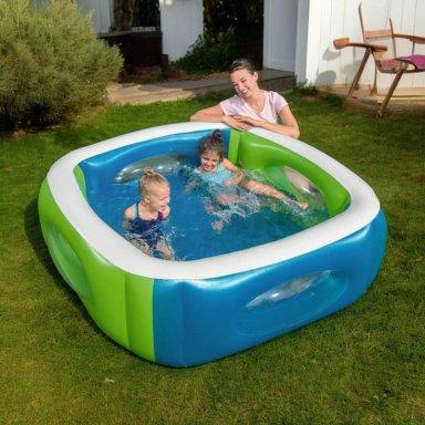 PISCINA INFLABLE BESTWAY CON VENTANA PARA NIÑOS 168X168X56CM - 4