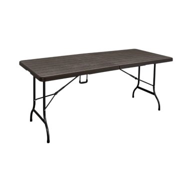 MESA PLEGABLE RECTANGULAR DISEÑO MADERA 180X74 CAFE  NORTHWEST - 1