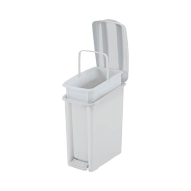 BASURERO RIMAX RX3980 PLASTICO PEDAL BLANCO 10L - 1