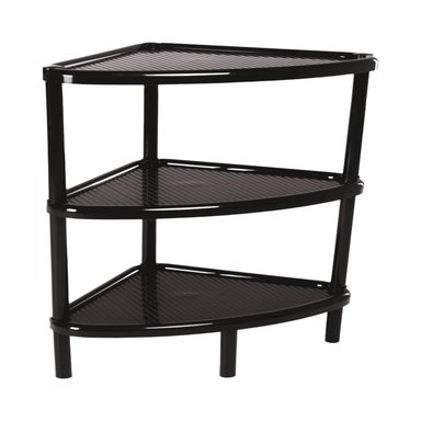 ESTANTE RIMAX RX2732 NEGRO ESQUINERO TRIANGULAR 3 NIVELES - 1