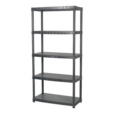 ESTANTE REPISA RACK PLASTICO 5 NIVELES 85X40X185CM NEGRO RAM - 1