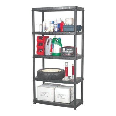 ESTANTE REPISA RACK PLASTICO 5 NIVELES 85X40X185CM NEGRO RAM - 4