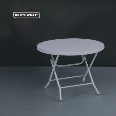 MESA PLEGABLE NORTHWEST NW-81G REDONDA 80X74 CMS GRIS - 2