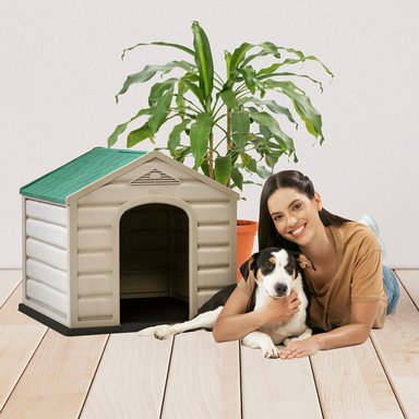 CASA PERRO RX13188 RIMAX PEQUEÑA TECHO VERDE 68X61X58 CM - 3