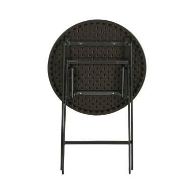 SET NORTHWEST ACERO CAFE 2 SILLAS + MESA REDONDA PLEGABLE 60 CM RATTAN - 4