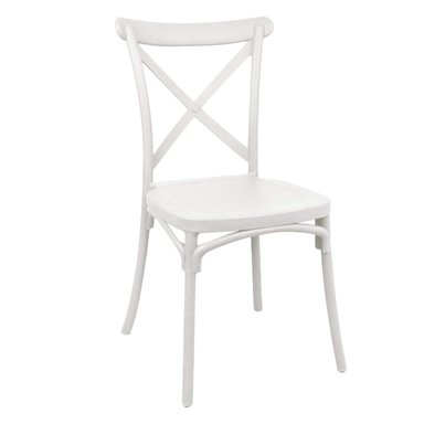 SILLA PLASTICO APILABLE DECO COPENHAGEN BLANCA ESCANDINAVIA - 1