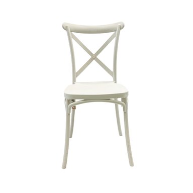 SILLA PLASTICO APILABLE DECO COPENHAGEN BLANCA ESCANDINAVIA - 2