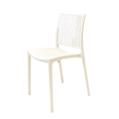 SILLA PLASTICO APILABLE DECO NORUEGA BLANCA ESCANDINAVIA - 1