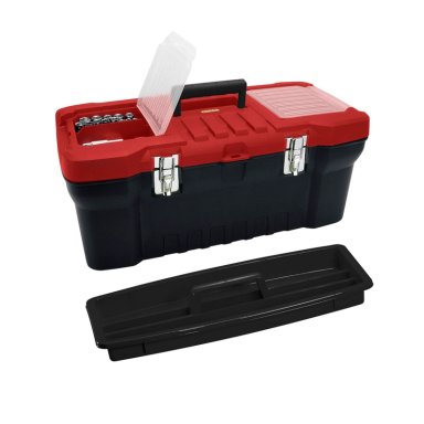 CAJA DE HERRAMIENTAS CERRADURA METALICA 20' NEGRA RIMAX - 1