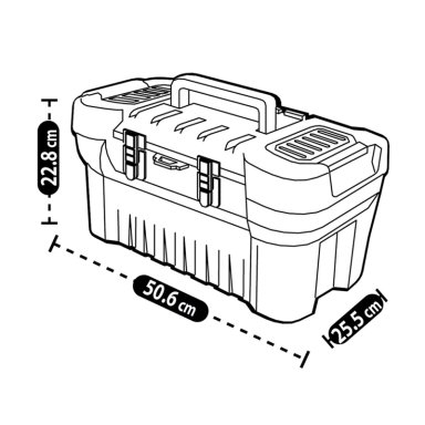 CAJA DE HERRAMIENTAS CERRADURA METALICA 20' NEGRA RIMAX - 4