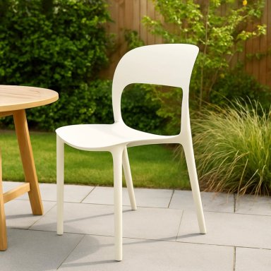 SILLA PLASTICO APILABLE DECO NUREMBERG BLANCA ESCANDINAVIA - 8