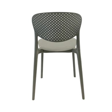 SILLA PLASTICO APILABLE DECO HAMBURG GRIS ESCANDINAVIA - 4