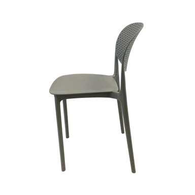 SILLA PLASTICO APILABLE DECO HAMBURG GRIS ESCANDINAVIA - 5