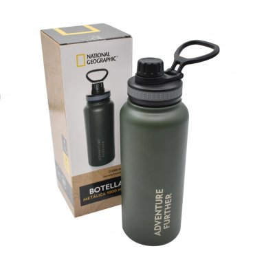 BOTELLA METALICA TE RMICA INSULADA 1LT VERDE NAT GEO - 1