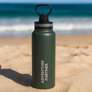 BOTELLA METALICA TE RMICA INSULADA 1LT VERDE NAT GEO - 7